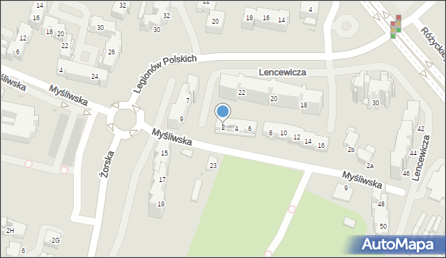 Tychy, Lencewicza Stanisława, 2, mapa Tychów