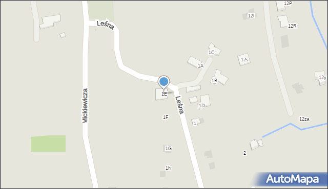 Tyczyn, Leśna, 1E, mapa Tyczyn