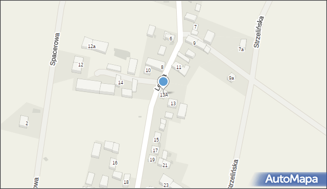 Tyniec nad Ślęzą, Leśna, 13A, mapa Tyniec nad Ślęzą