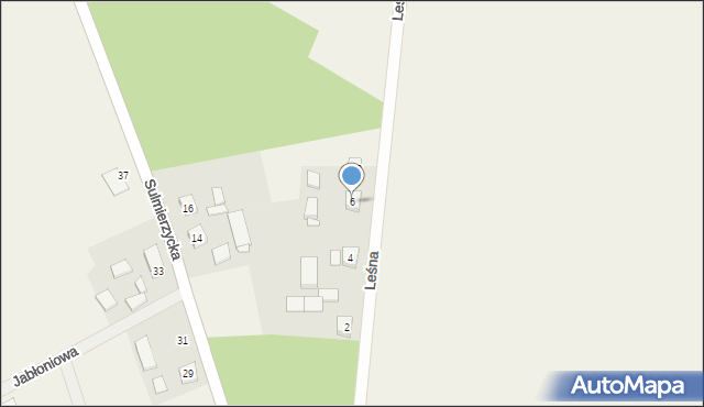 Uciechów, Leśna, 6, mapa Uciechów