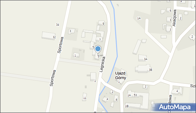 Ujazd Górny, Legnicka, 3, mapa Ujazd Górny