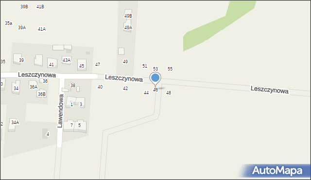 Umiastów, Leszczynowa, 46, mapa Umiastów