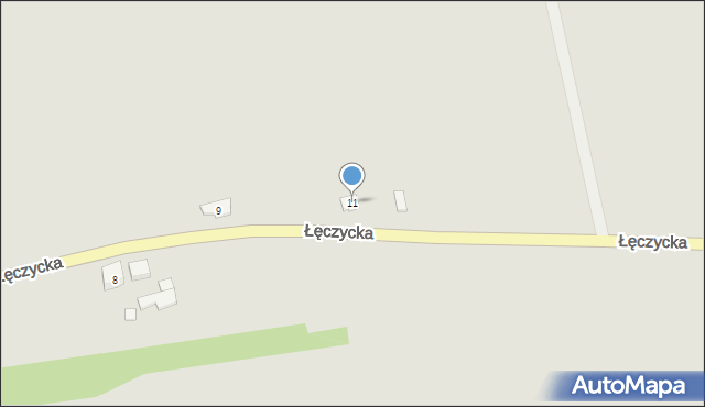 Uniejów, Łęczycka, 11, mapa Uniejów