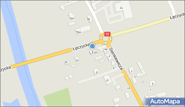 Uniejów, Łęczycka, 4, mapa Uniejów