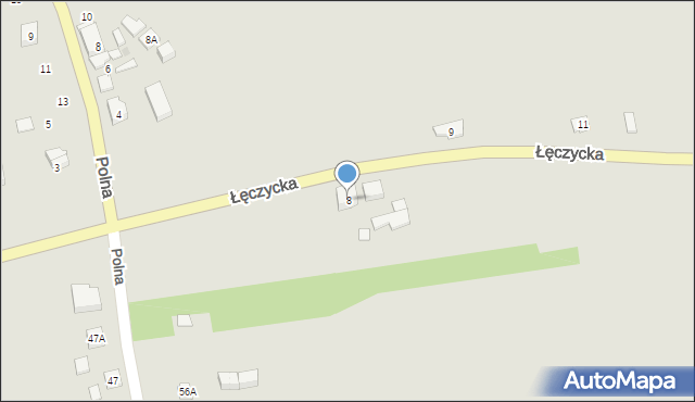 Uniejów, Łęczycka, 8, mapa Uniejów