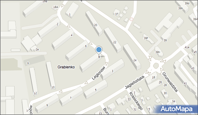 Ustka, Legionów, 8, mapa Ustka