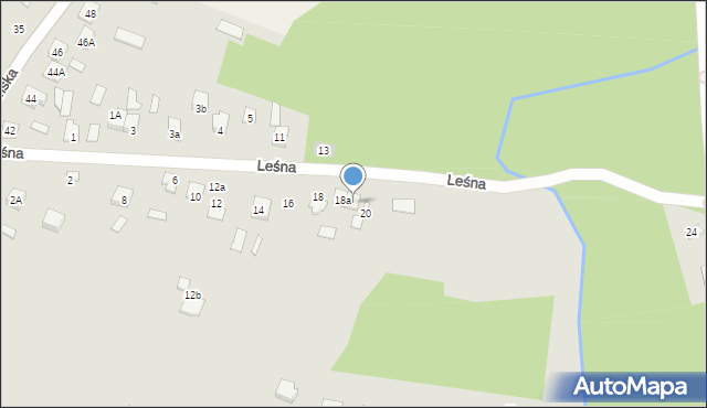 Wąchock, Leśna, 18b, mapa Wąchock