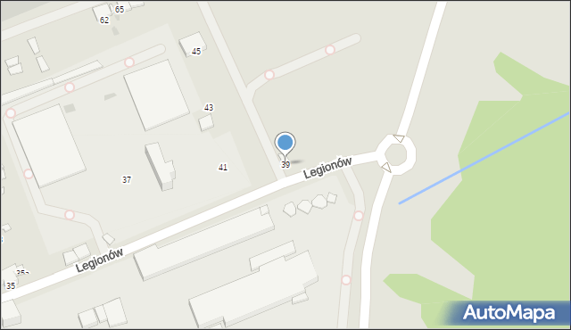 Wadowice, Legionów, 39, mapa Wadowice