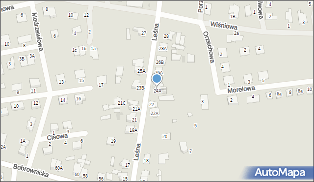 Wągrowiec, Leśna, 24A, mapa Wągrowiec