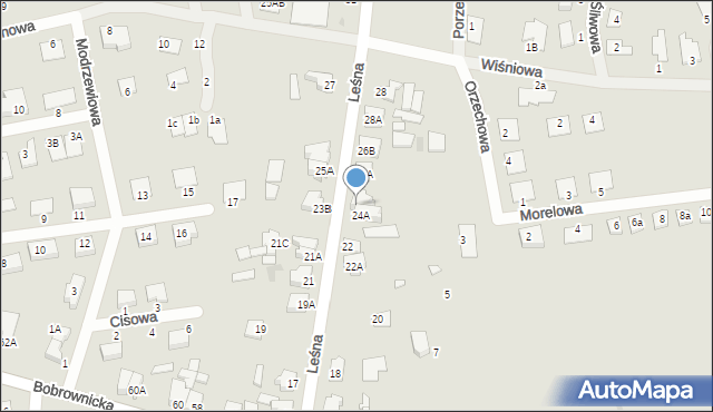 Wągrowiec, Leśna, 24B, mapa Wągrowiec