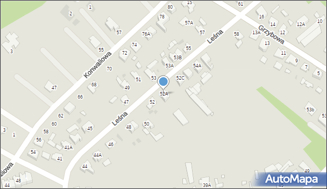 Wągrowiec, Leśna, 52A, mapa Wągrowiec