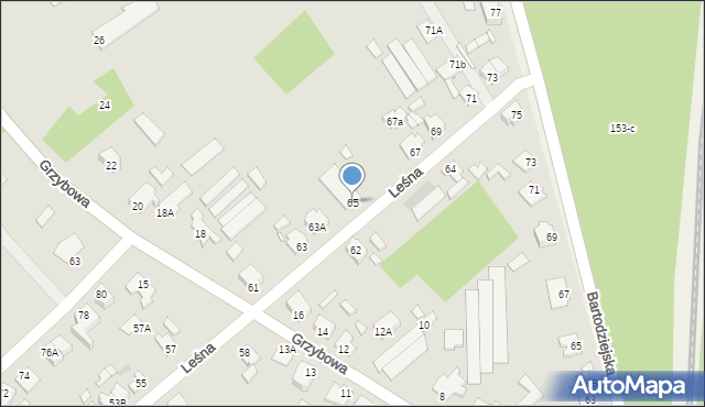 Wągrowiec, Leśna, 65, mapa Wągrowiec