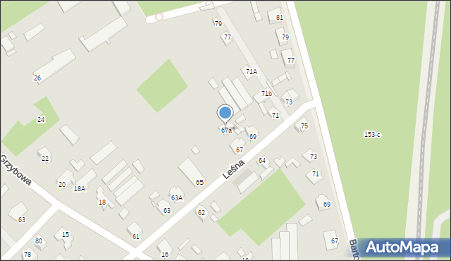 Wągrowiec, Leśna, 67a, mapa Wągrowiec