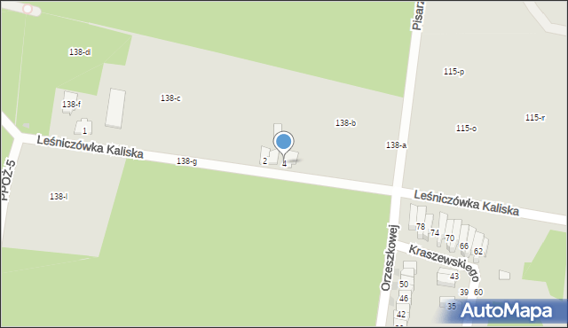 Wągrowiec, Leśniczówka Kaliska, 4, mapa Wągrowiec