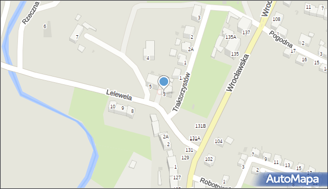 Wałbrzych, Lelewela Joachima, 3, mapa Wałbrzycha
