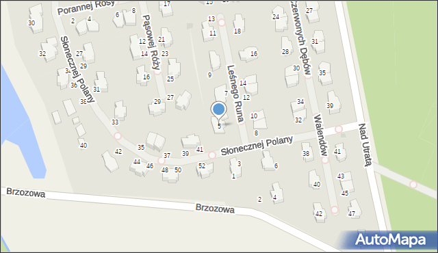 Walendów, Leśnego Runa, 5, mapa Walendów