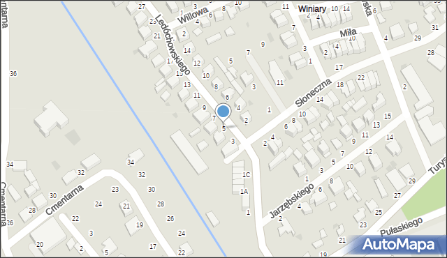 Warka, Ledóchowskiego Zygmunta, 5, mapa Warka