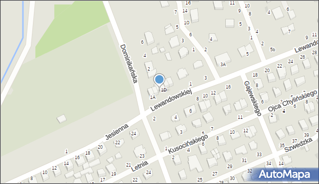 Warka, Lewandowskiej Aleksandry, 1C, mapa Warka
