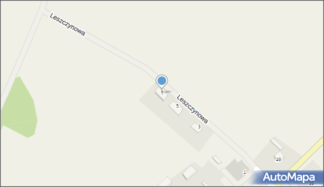 Warnice, Leszczynowa, 7, mapa Warnice