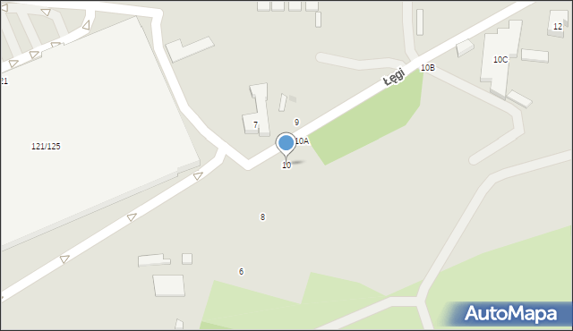 Warszawa, Łęgi, 10, mapa Warszawy