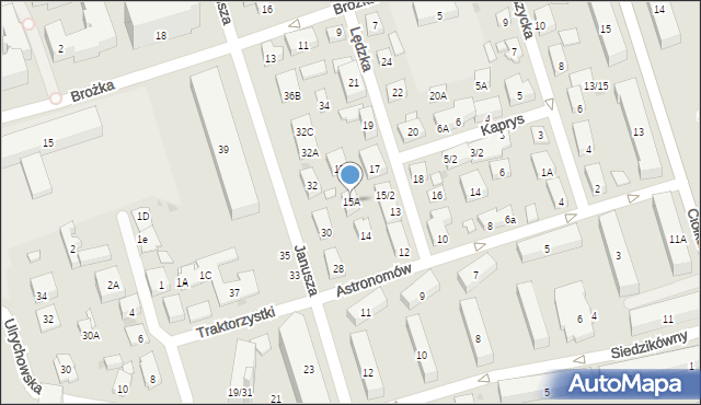 Warszawa, Lędzka, 15A, mapa Warszawy