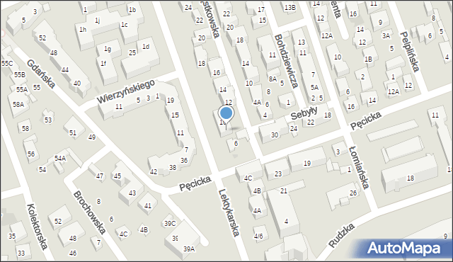 Warszawa, Lektykarska, 8, mapa Warszawy
