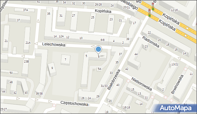 Warszawa, Lelechowska, 3, mapa Warszawy