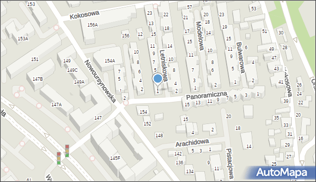 Warszawa, Letniskowa, 1, mapa Warszawy