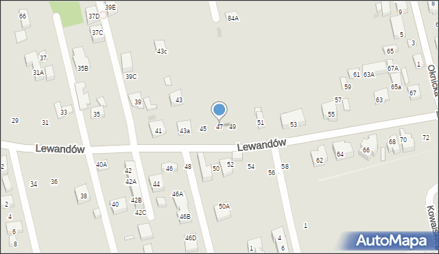 Warszawa, Lewandów, 47, mapa Warszawy