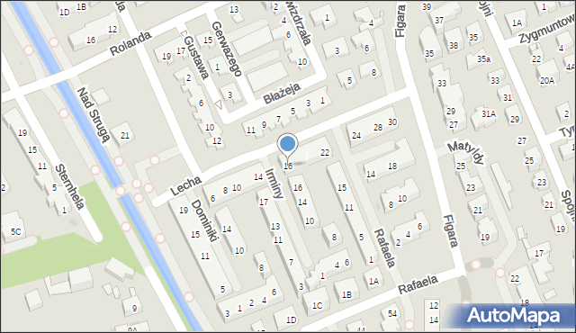 Warszawa, Lecha, 16, mapa Warszawy