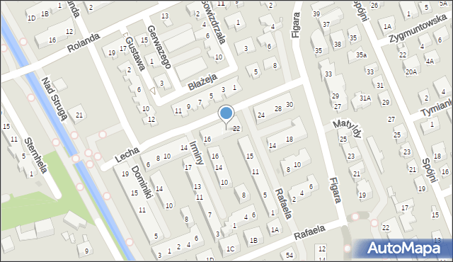 Warszawa, Lecha, 20, mapa Warszawy