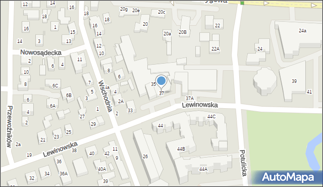 Warszawa, Lewinowska, 37, mapa Warszawy
