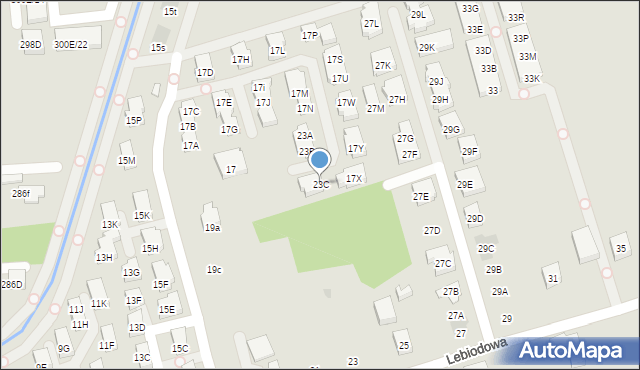 Warszawa, Lebiodowa, 23C, mapa Warszawy