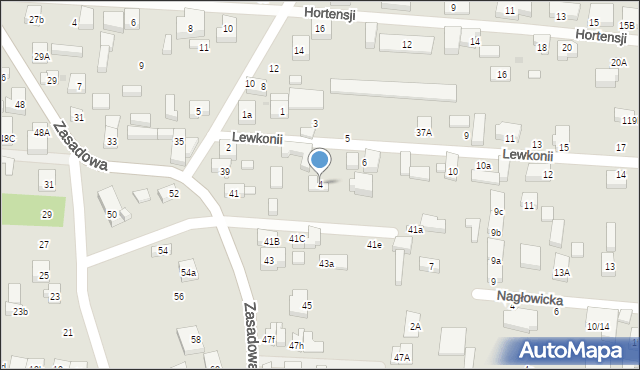 Warszawa, Lewkonii, 4, mapa Warszawy