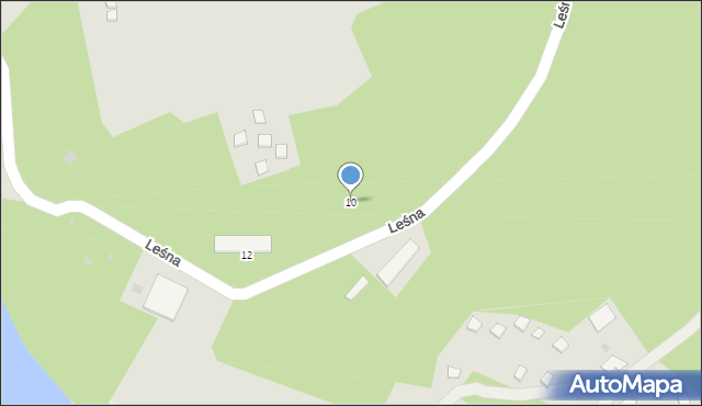 Węgorzewo, Leśna, 10, mapa Węgorzewo