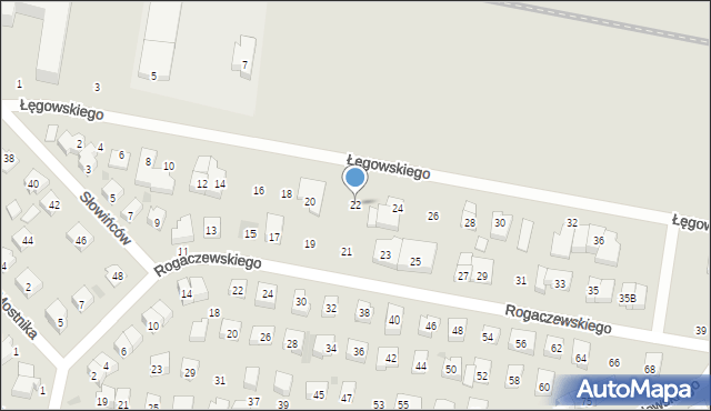 Wejherowo, Łęgowskiego Józefa, 22, mapa Wejherowo