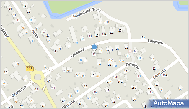 Wejherowo, Lelewela Joachima, 12, mapa Wejherowo