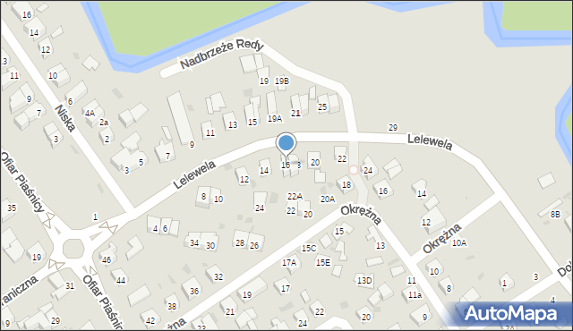 Wejherowo, Lelewela Joachima, 16, mapa Wejherowo