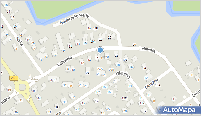 Wejherowo, Lelewela Joachima, 18, mapa Wejherowo