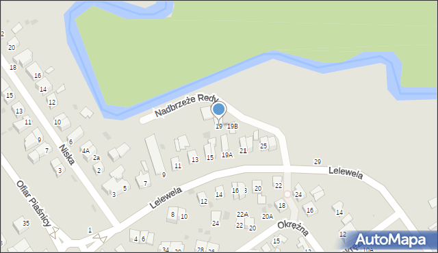 Wejherowo, Lelewela Joachima, 19, mapa Wejherowo