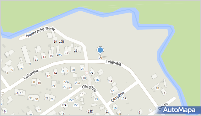 Wejherowo, Lelewela Joachima, 29, mapa Wejherowo