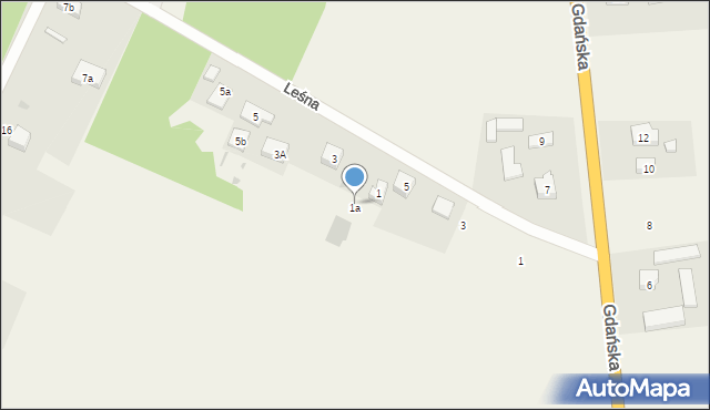 Wielgłowy, Leśna, 1a, mapa Wielgłowy