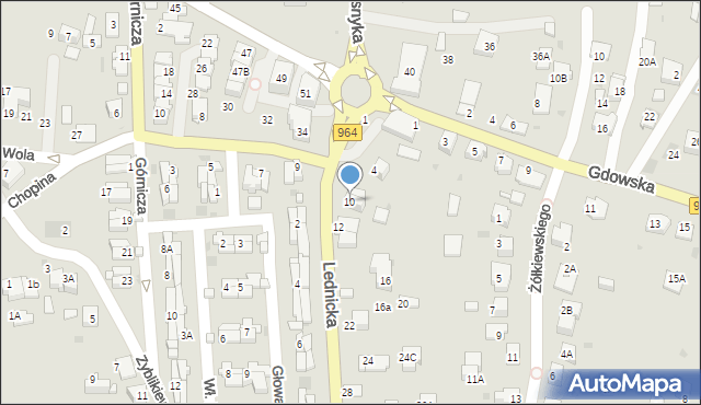 Wieliczka, Lednicka, 10, mapa Wieliczka