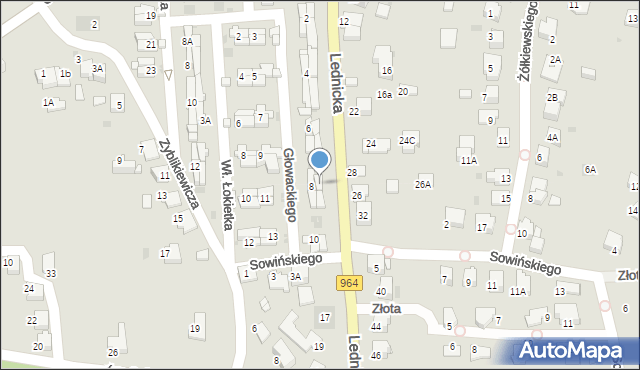 Wieliczka, Lednicka, 11, mapa Wieliczka