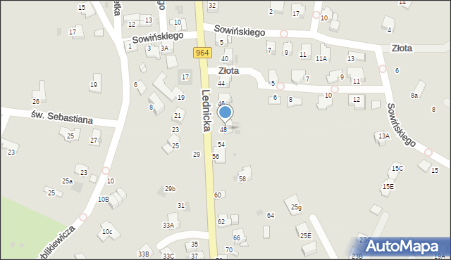 Wieliczka, Lednicka, 52, mapa Wieliczka