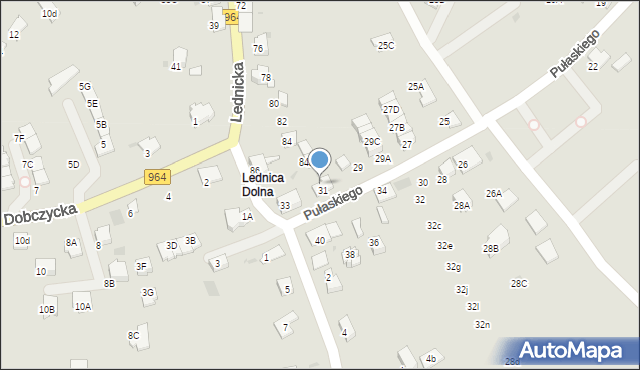 Wieliczka, Lednicka, 84d, mapa Wieliczka