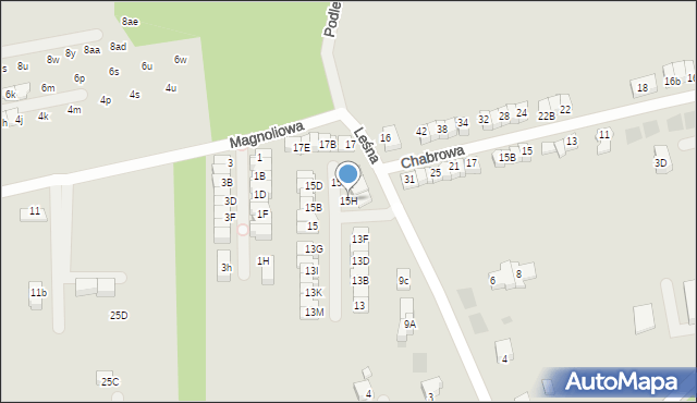Wieliczka, Leśna, 15H, mapa Wieliczka