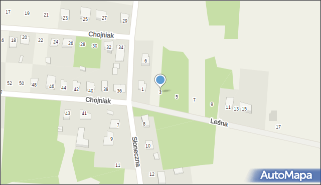 Wieniawa, Leśna, 3, mapa Wieniawa