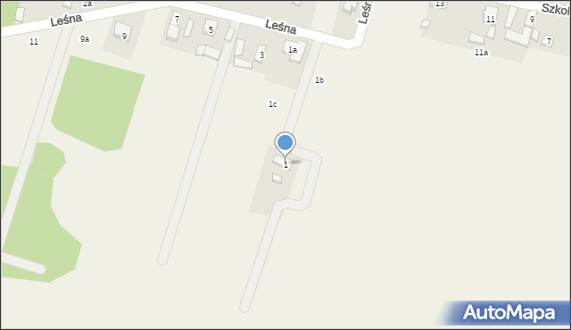 Wieniec, Leśna, 1, mapa Wieniec