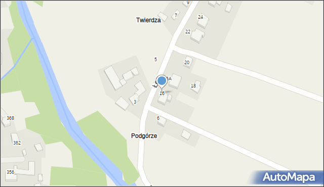 Wieprz, Łęg, 16, mapa Wieprz
